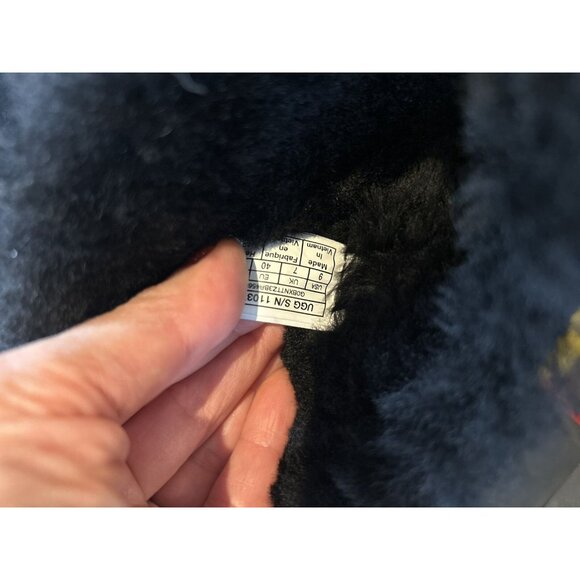 UGG BLACK SPARKLE Women's Black Boots W/ Fake Zipper- Size 9 AUTHENTIC - Picture 7 of 12